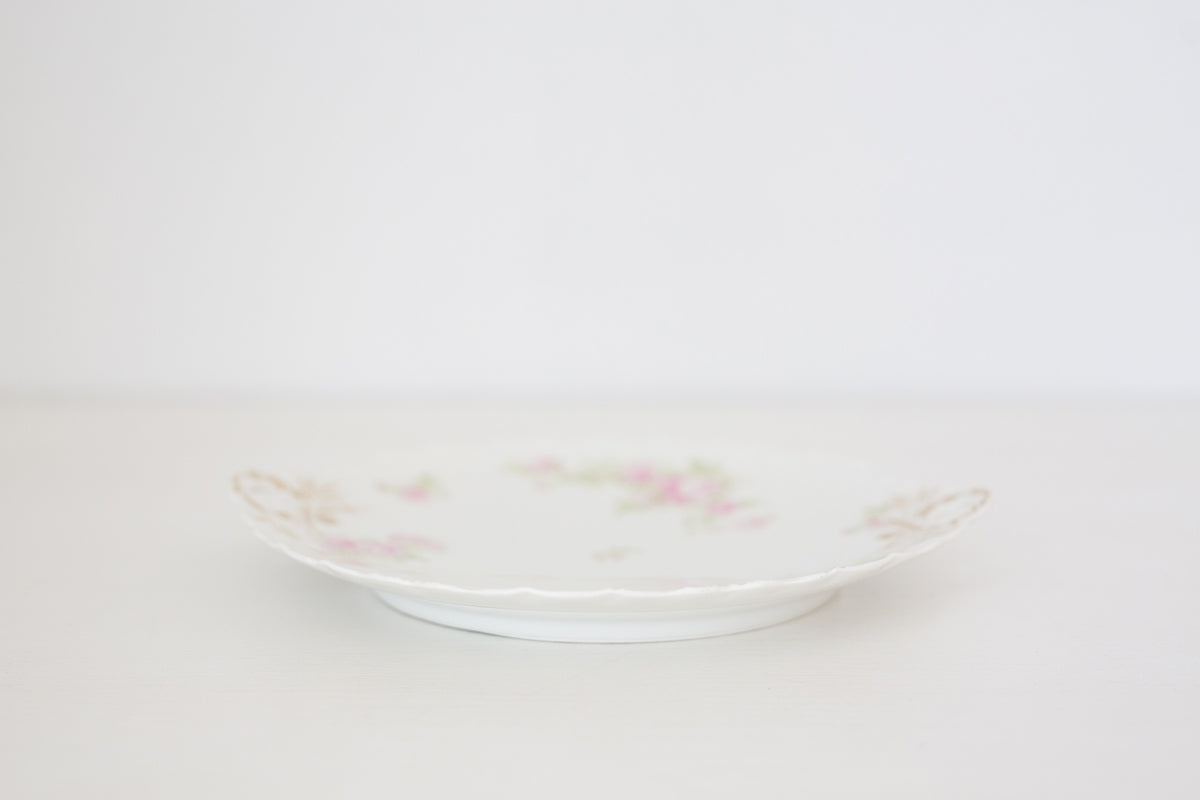 Small Vintage Haviland French plate, Small Serving Plate with handles