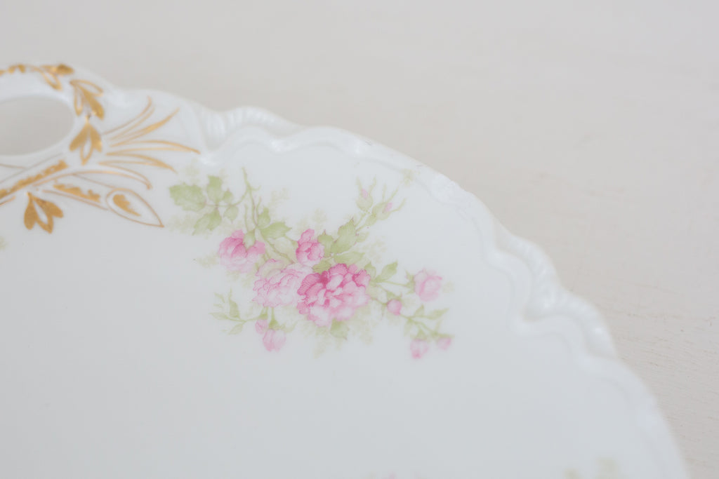 Small Vintage Haviland French plate, Small Serving Plate with handles