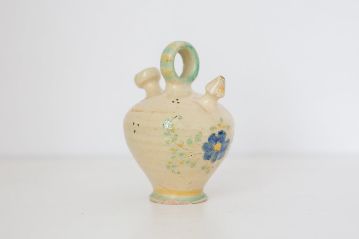 Vintage Spanish Ceramic Olive Oil dispenser, decanter