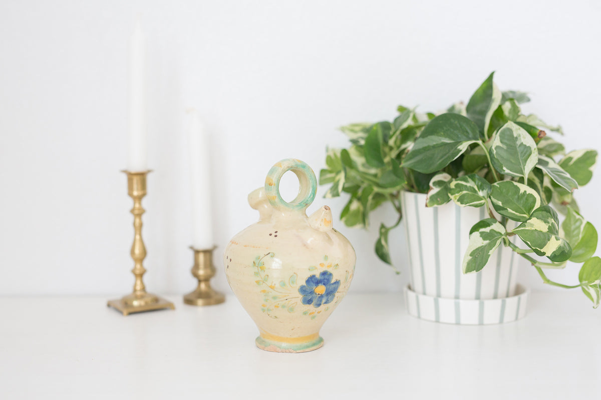 Vintage Spanish Ceramic Olive Oil dispenser, decanter