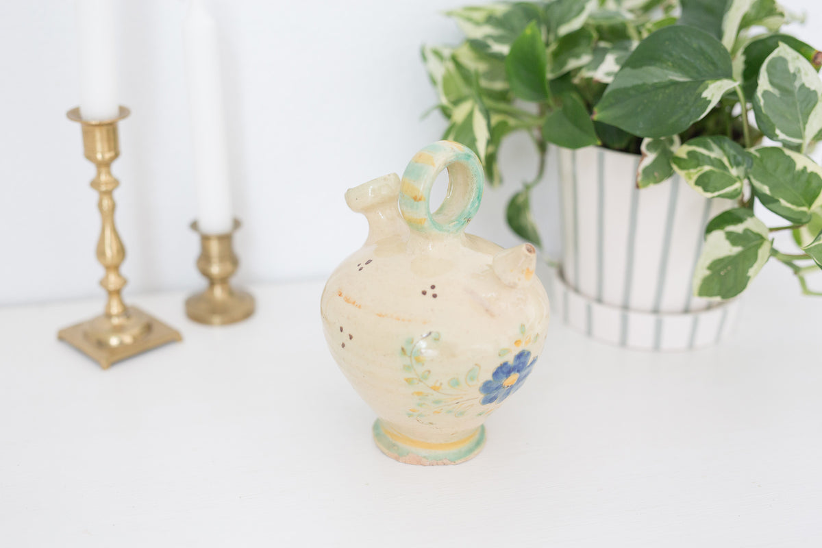 Vintage Spanish Ceramic Olive Oil dispenser, decanter