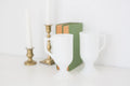 Set of two vintage milk glass mugs, Irish Coffee Mugs