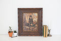 Vintage 1926 framed oil painting on canvas of an Alpine hunting gentleman