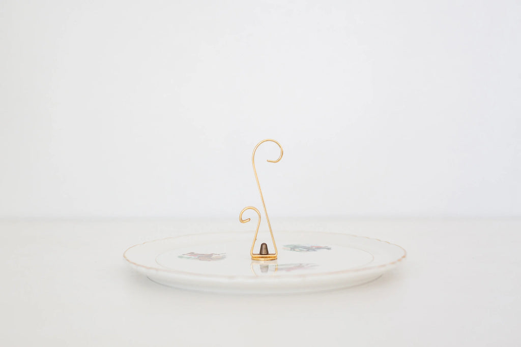 Vintage Racing Horse Serving Plate with gold handle
