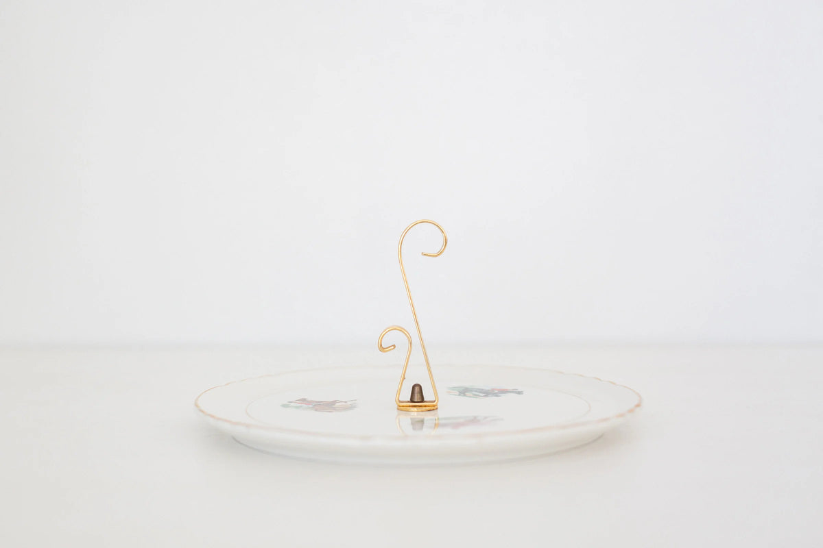 Vintage Racing Horse Serving Plate with gold handle