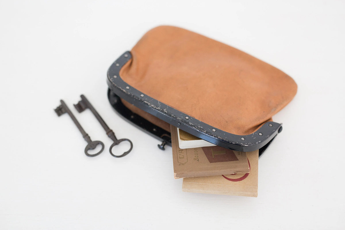 Vintage 1972 leather German Post money pouch