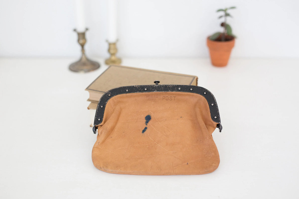 Vintage 1972 leather German Post money pouch