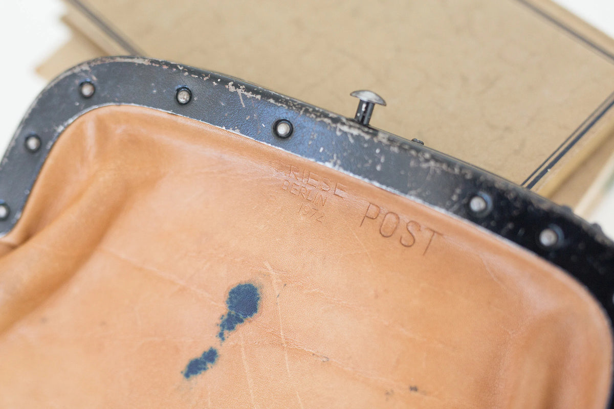 Vintage 1972 leather German Post money pouch