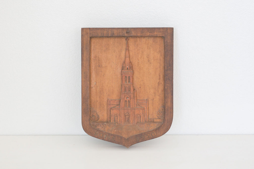 Vintage Wood double sided carved artwork sign