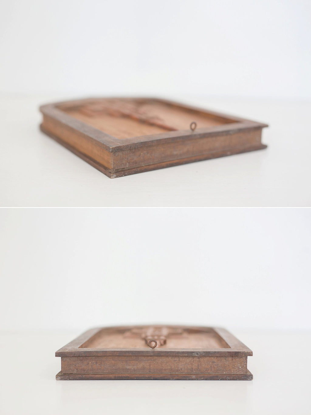 Vintage Wood double sided carved artwork sign
