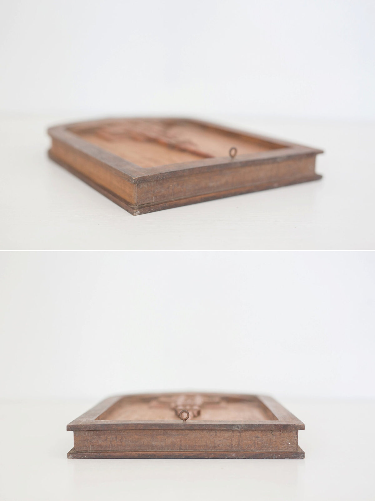 Vintage Wood double sided carved artwork sign